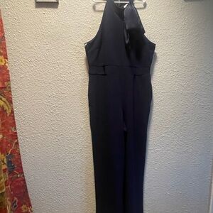 Luxology Blue Jumpsuit with Halter Neckline